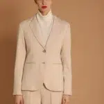 Helena blazer donna in jersey grigio melange