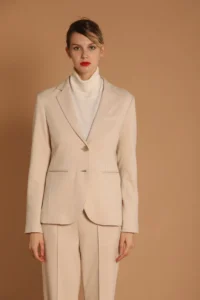 Helena blazer donna in jersey grigio melange