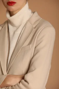 Helena blazer donna in jersey grigio melange - immagine 5