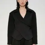 Giacca incrociata nera