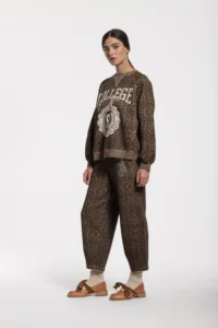 Pantalone jogging Front Street in felpa maculata