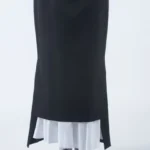 Gonna PDR in grisaglia con balza in cotone