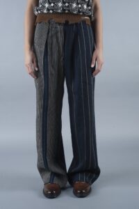 PHISIQUE DU ROLE ANVERSA Pantalone in lana lino barre'