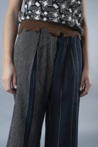 PHISIQUE DU ROLE ANVERSA Pantalone in lana lino barre' - immagine 4