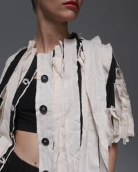 Giacca mezza manica Tadashi con fettucce - immagine 4