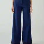 Jeans Shaft flaire smocking denim stretch