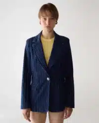 BLAZER 24 PIN STRIPE DENIM SILK
