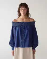 BLUSA SHOULDER CHAMBRAY STRETCH