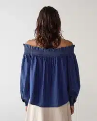 BLUSA SHOULDER CHAMBRAY STRETCH - immagine 2