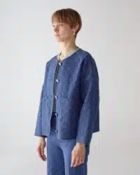 JACKET QUILTED FAN DENIM - immagine 3