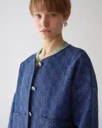 JACKET QUILTED FAN DENIM - immagine 4