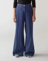 JEANS FLAIRE PIN STRIPE DENIM SILK