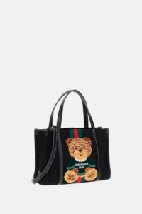 JELLYSTONE MINI TOTE CANVAS BLACK RUE MADAM - immagine 2