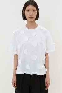 T-SHIRT MEIMEIJ CON BALLS DI STOFFA APPLICATE