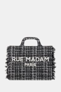 AVENUE TOTE TWEED BLACK RUE MADAM