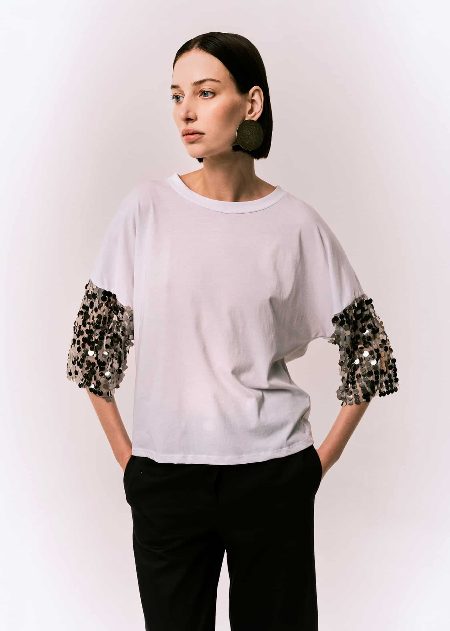 tshirt paillettes 1 TSHIRT BRANDUNIQUE PAILLETTES - immagine 1