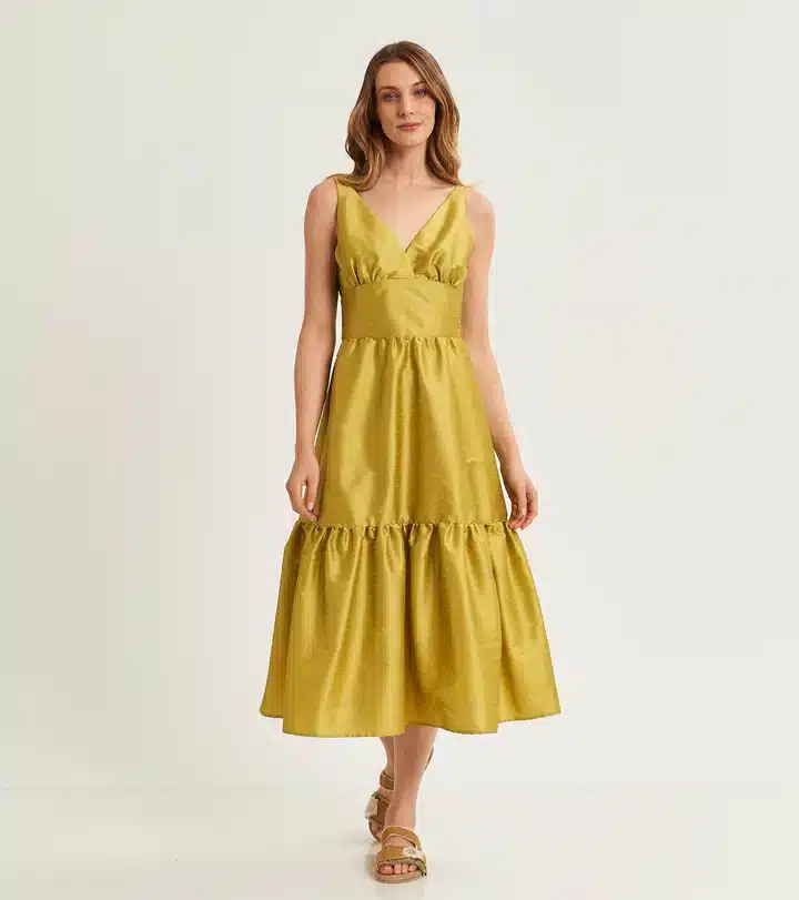 511SD15076_S4556-P1 ABITO TAF 5 ABITO IN SHANTUNG ALESSIA SANTI - immagine 1