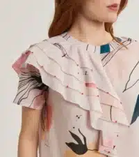 BLUSA COTONE SETA FANTASIA FLOREALE ALESSIA SANTI - immagine 2