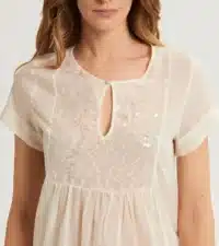 BLUSA IN COTONE RICAMATO ALESSIA SANTI - immagine 4