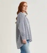 BLUSA IN COTONE A RIGHE ALESSIA SANTI - immagine 7