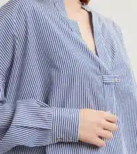 BLUSA IN COTONE A RIGHE ALESSIA SANTI - immagine 4