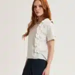BLUSA IN COTONE CON ROUCHES