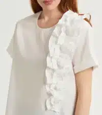 BLUSA IN COTONE CON ROUCHES - immagine 3
