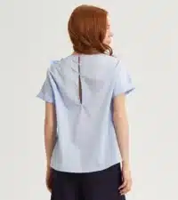 BLUSA IN COTONE CON ROUCHES - immagine 6