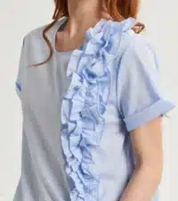 BLUSA IN COTONE CON ROUCHES - immagine 7