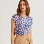 BLUSA SETA POIS E ROUCHES