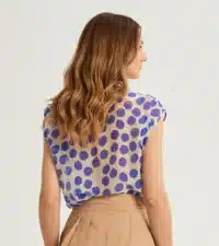 BLUSA SETA POIS E ROUCHES - immagine 3