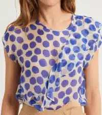 BLUSA SETA POIS E ROUCHES - immagine 2