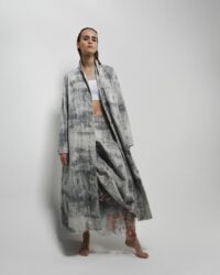 SPOLVERINO IN COTONE CON RICAMI ZIG ZAG TADASHI - immagine 3