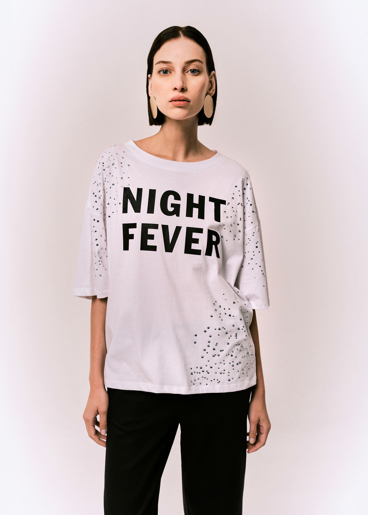 4633 TSHIRT BRAND UNIQUE CON STRASS - immagine 1