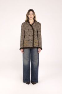 GIACCA FRONT STREET HARRINGBONE TWEED