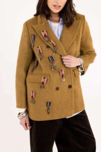 GIACCA FRONT STREET DOPPIO PETTO MULTI PINS