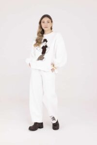 PANTA FELPA FRONT STREET EMBROIDERED POPEYE - immagine 2