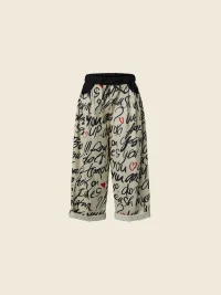 PANTALONI WENDYKEI CON STAMPA GRAFICA