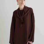 BLUSA OVER SIZE CON FOULARD MEIMEIJ