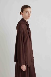 BLUSA OVER SIZE CON FOULARD MEIMEIJ - immagine 2