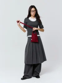 MINI CROSS BOW BAG - PLEATS MAMA - immagine 3