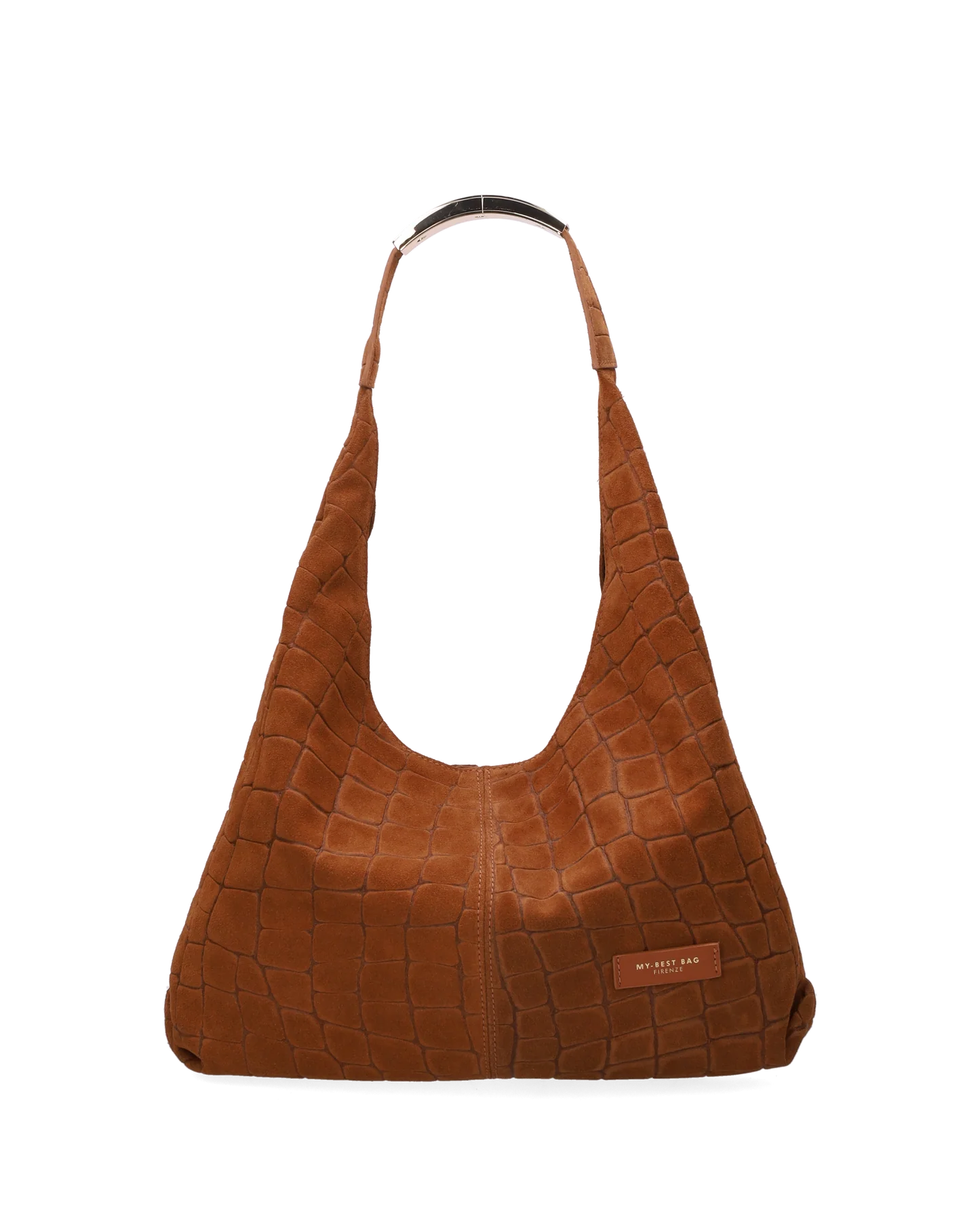 F2-MYB-3031S-S02_ELLISSECROCOSUEDE_COGNAC_1 ELLISSE CROCO SUEDE SMALL - immagine 1