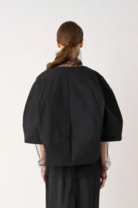 GIACCA NERA IN TAFFETA MEIMEIJ - immagine 3