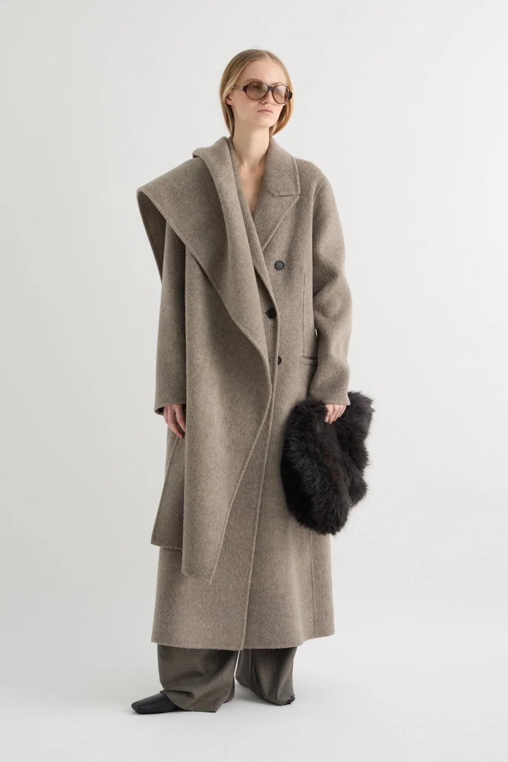 M6IEE1 CAPPOTTO LUNGO CON SCIARPA ABBINATA MEIMEIJ - immagine 1