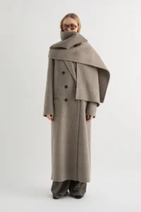 CAPPOTTO LUNGO CON SCIARPA ABBINATA MEIMEIJ - immagine 3