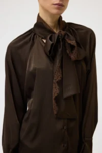 CAMICIA FLUIDA CON DETTAGLI IN PIZZO-PINK MEMORIES - immagine 3