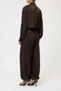 PANTALONE CARGO IN TESSUTO FLUIDO -PINK MEMORIES - immagine 5