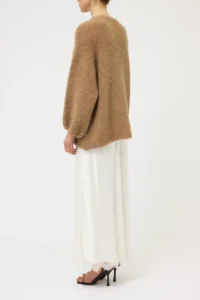 CARDIGAN GARZATO CON SPILLA GIOIELLO - immagine 5
