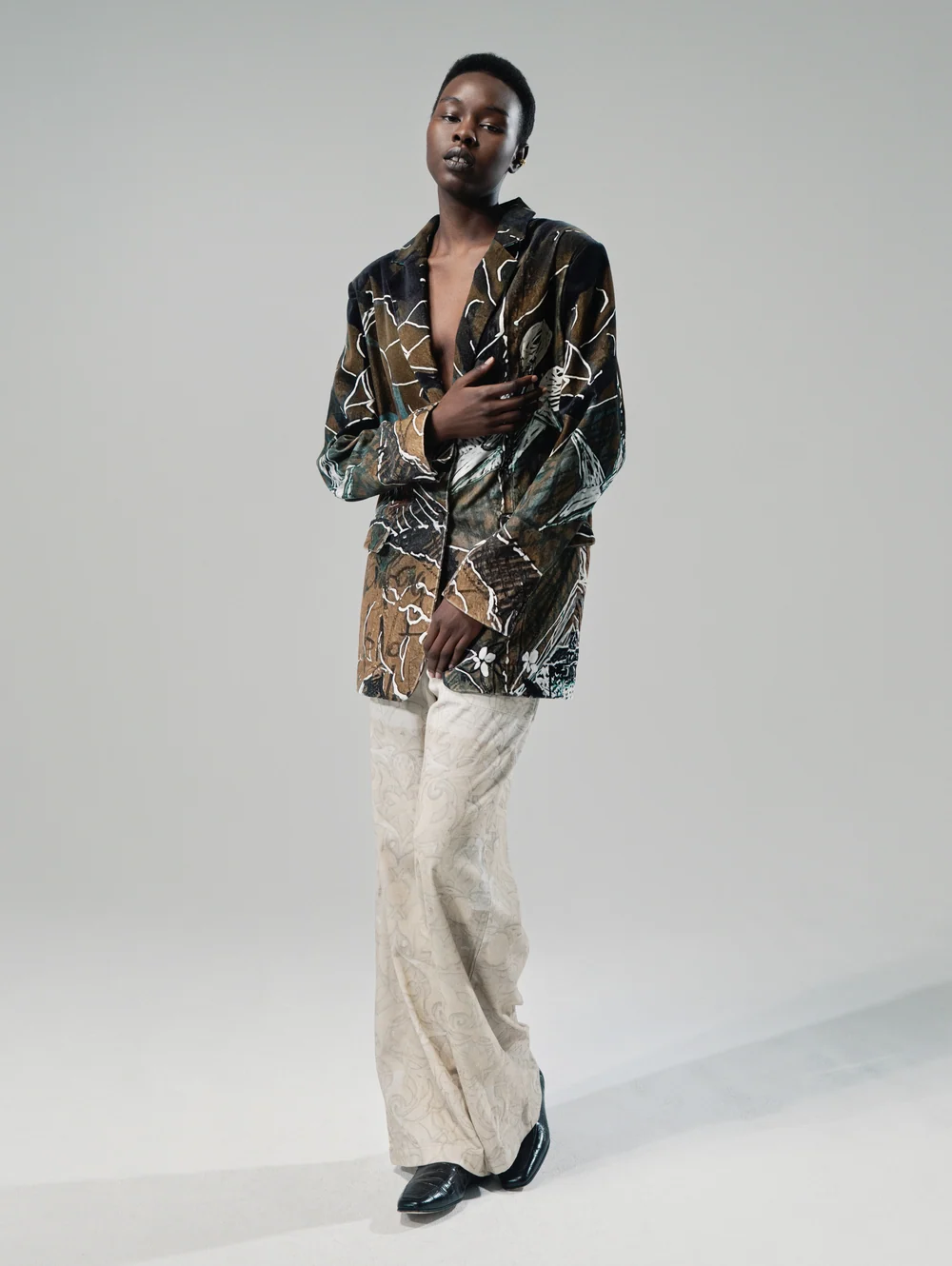 Therese_scratch-Cotton_velvet_blazer-TW2393-scratch GIACCA THERESE SCRATCH -TALKING WALLS - immagine 1