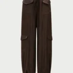 PANTALONE CARGO IN TESSUTO FLUIDO -PINK MEMORIES